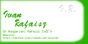 ivan rafaisz business card